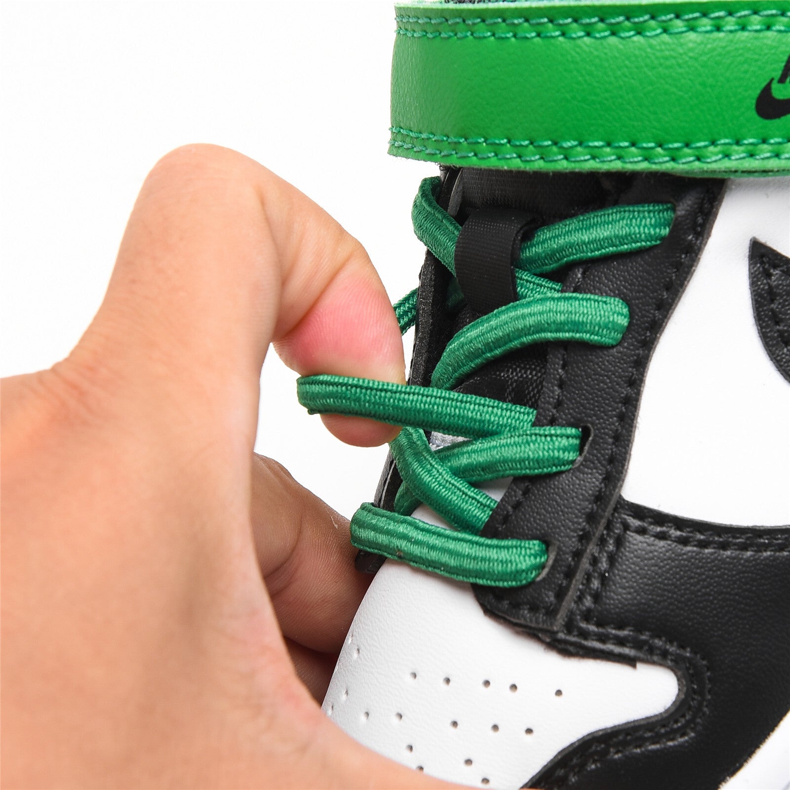 SB Velcro children's shoes" white, green"