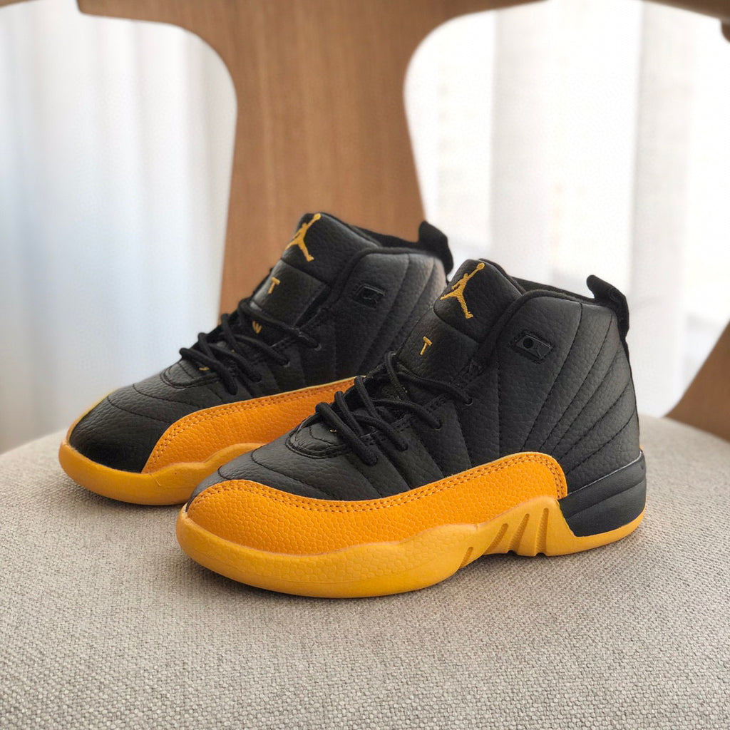 Joe 12 high quality children's shoe" Black, yellow"