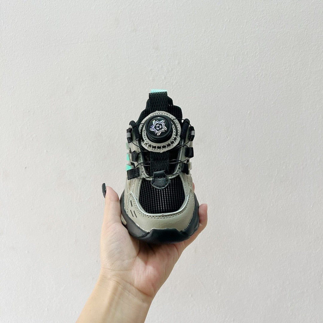 Trefoil rotating button children's shoes " black, gray'