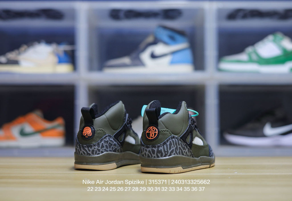 Jordan 3.5 3D Embossed Children's Shoes " olive green, light brown"