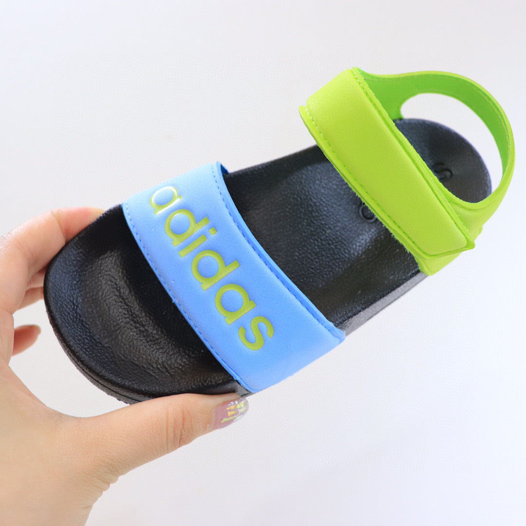 Adidas Candy Velcro Sandals" black, green, blue"