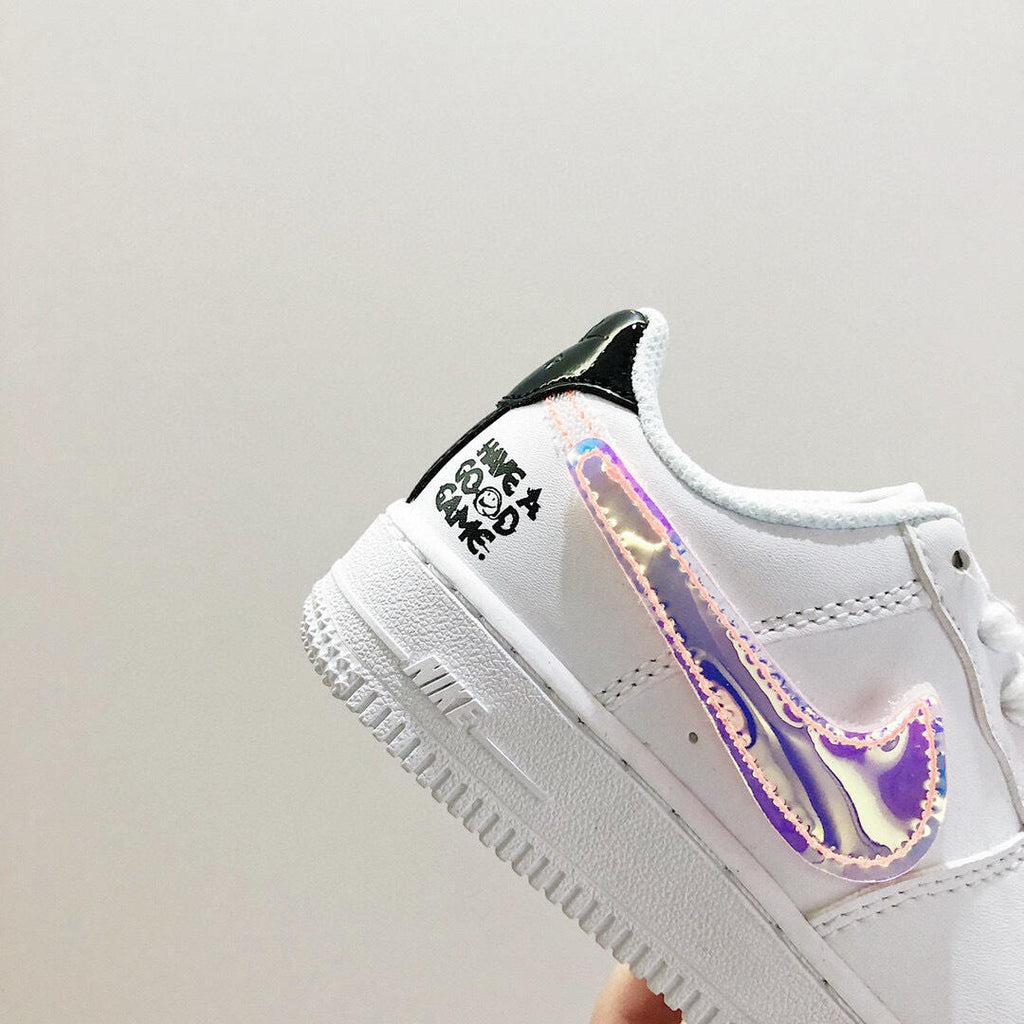 Air Force low-top lace-up sneakers" white"