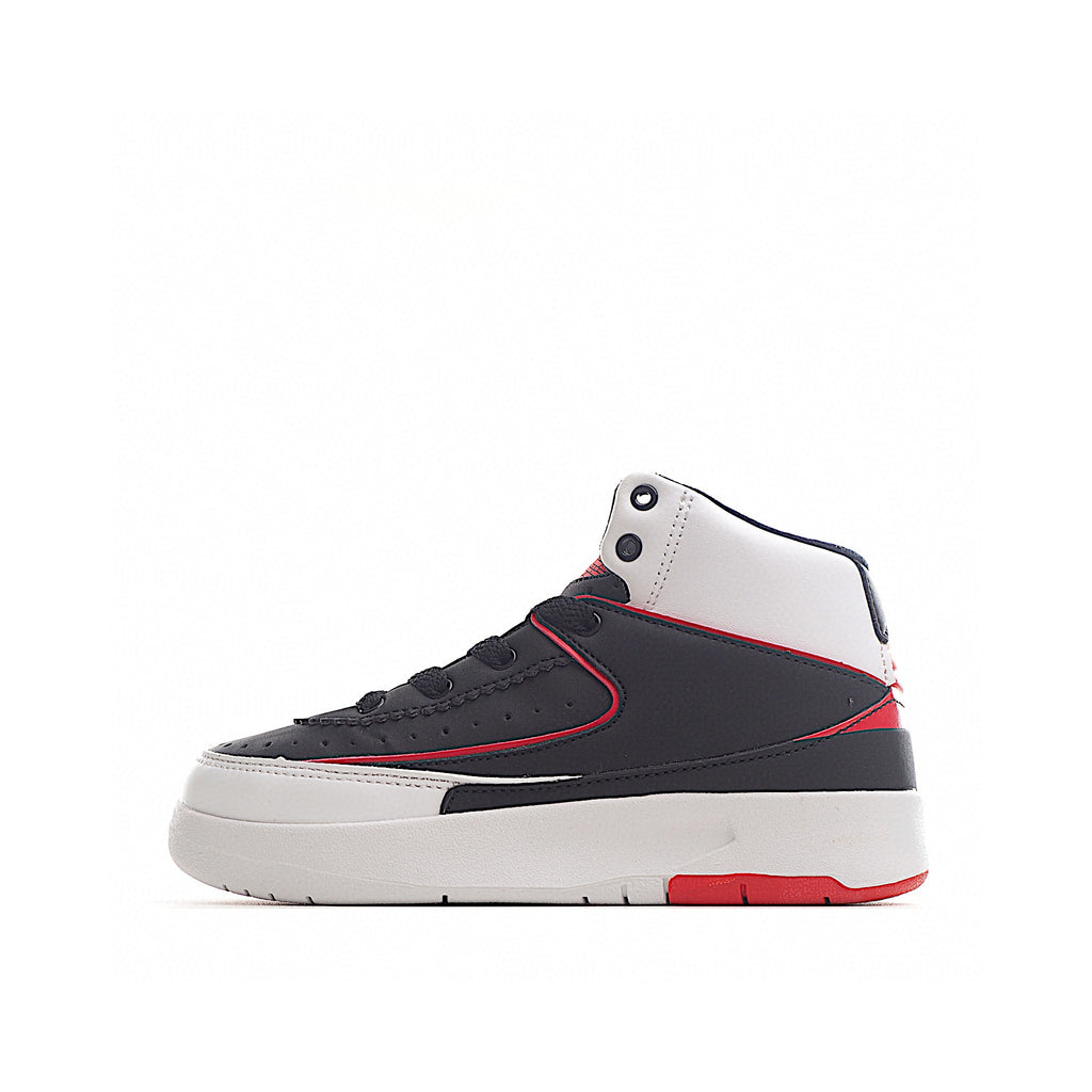 Jordan 2 retro running shoes for kids " white, black"