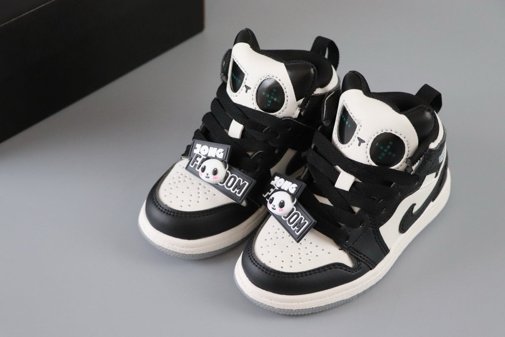 AJ Jordan Panda Light Shoes" white, black"