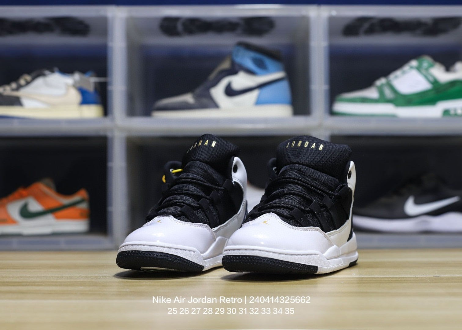 Jordan trendy children's shoes" black, white"