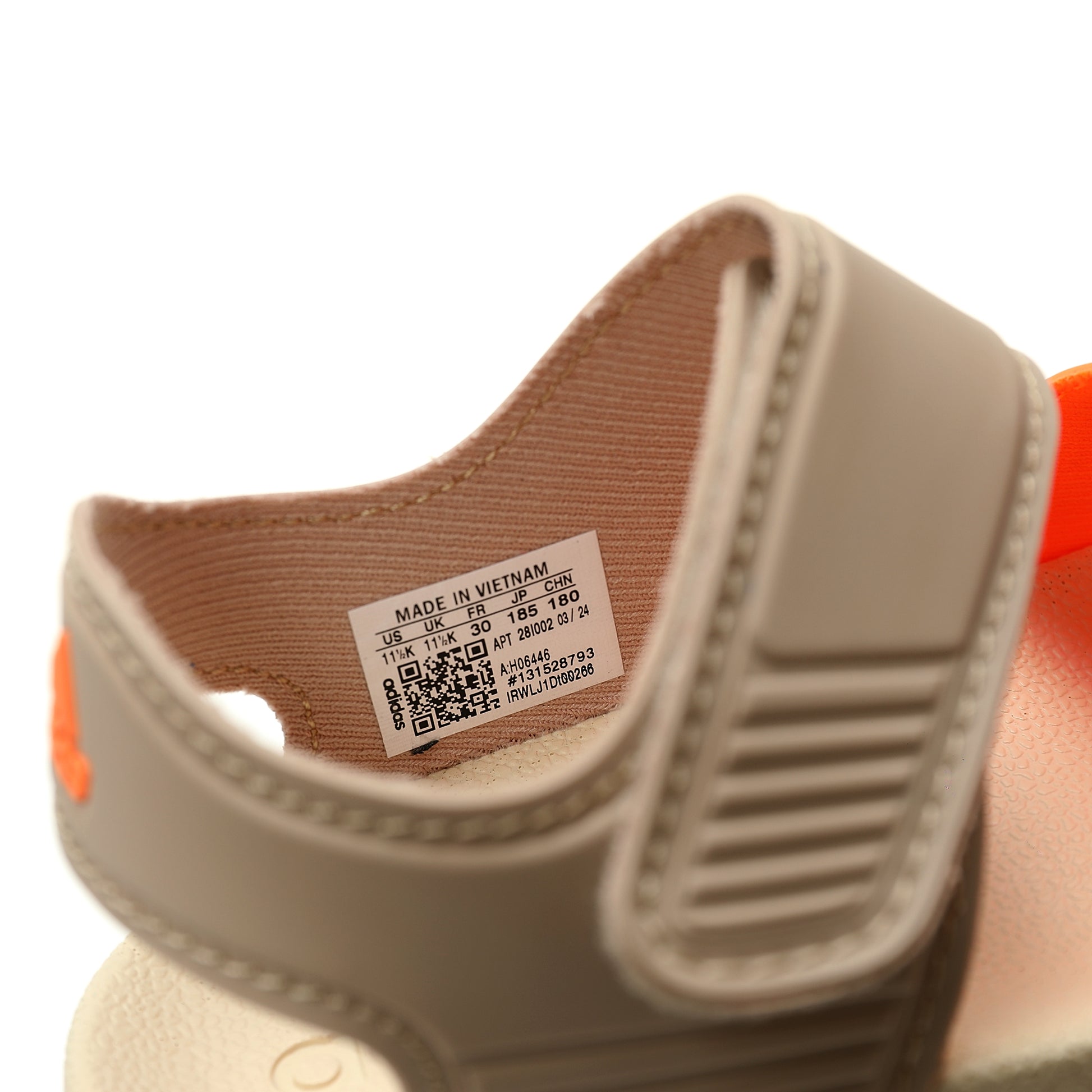 Adidas new open toe "beige, cream, orange"