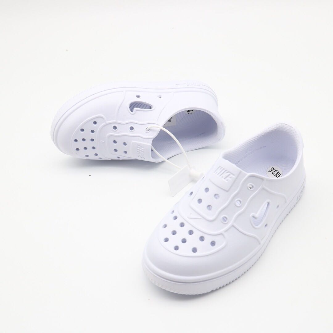 Nike Air Force Hole Shoes Beach Sandals" white"