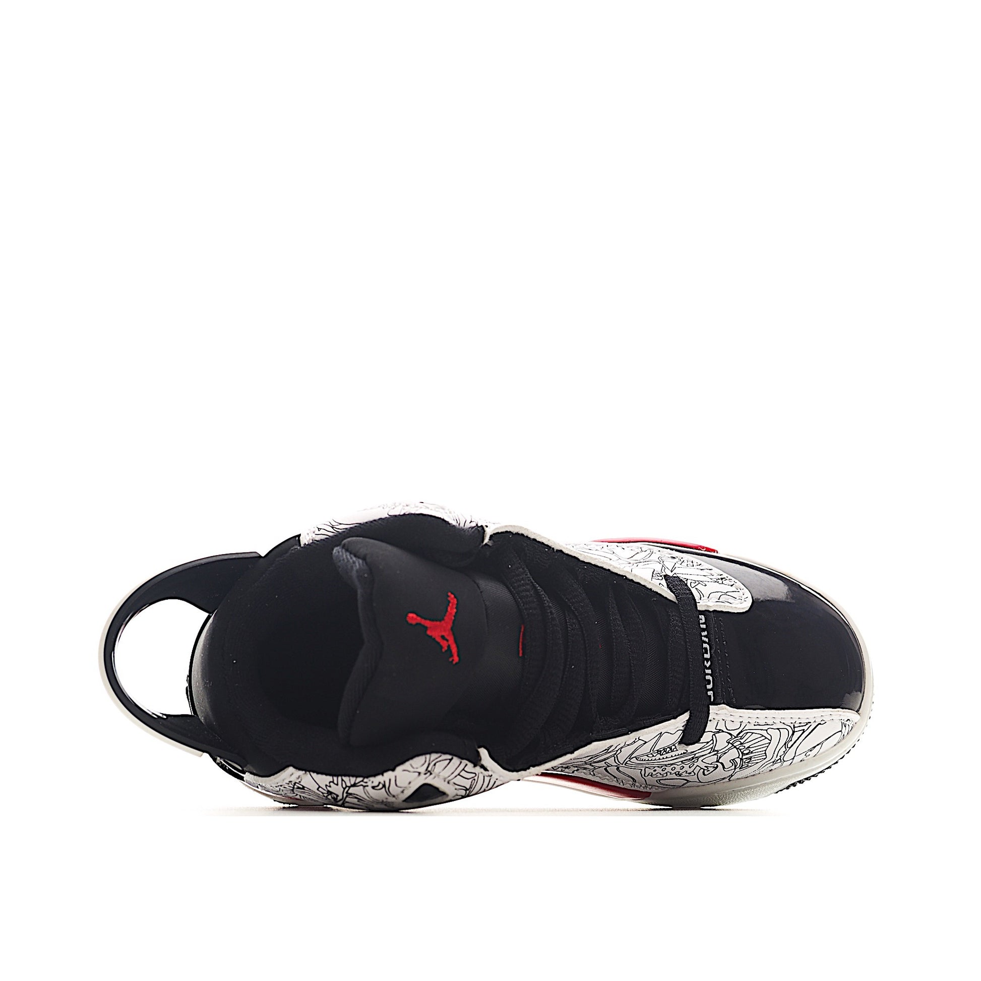 Jordan Zero Lace-Up Basketball Shoes for Kids" black, white, red"