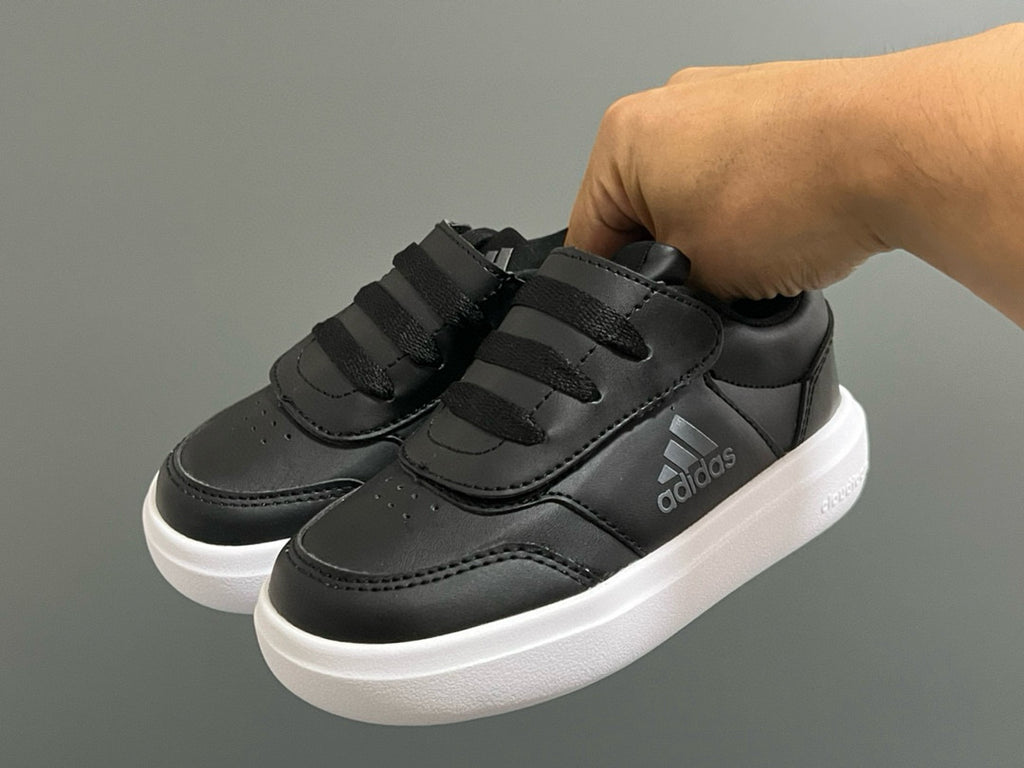 Adidas Little Dragon joint Velcro children's shoes" black"