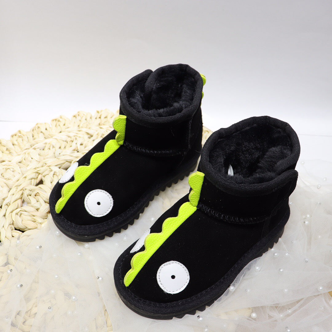 Ugg Velcro Dinosaur Children's Snow Boots" black"