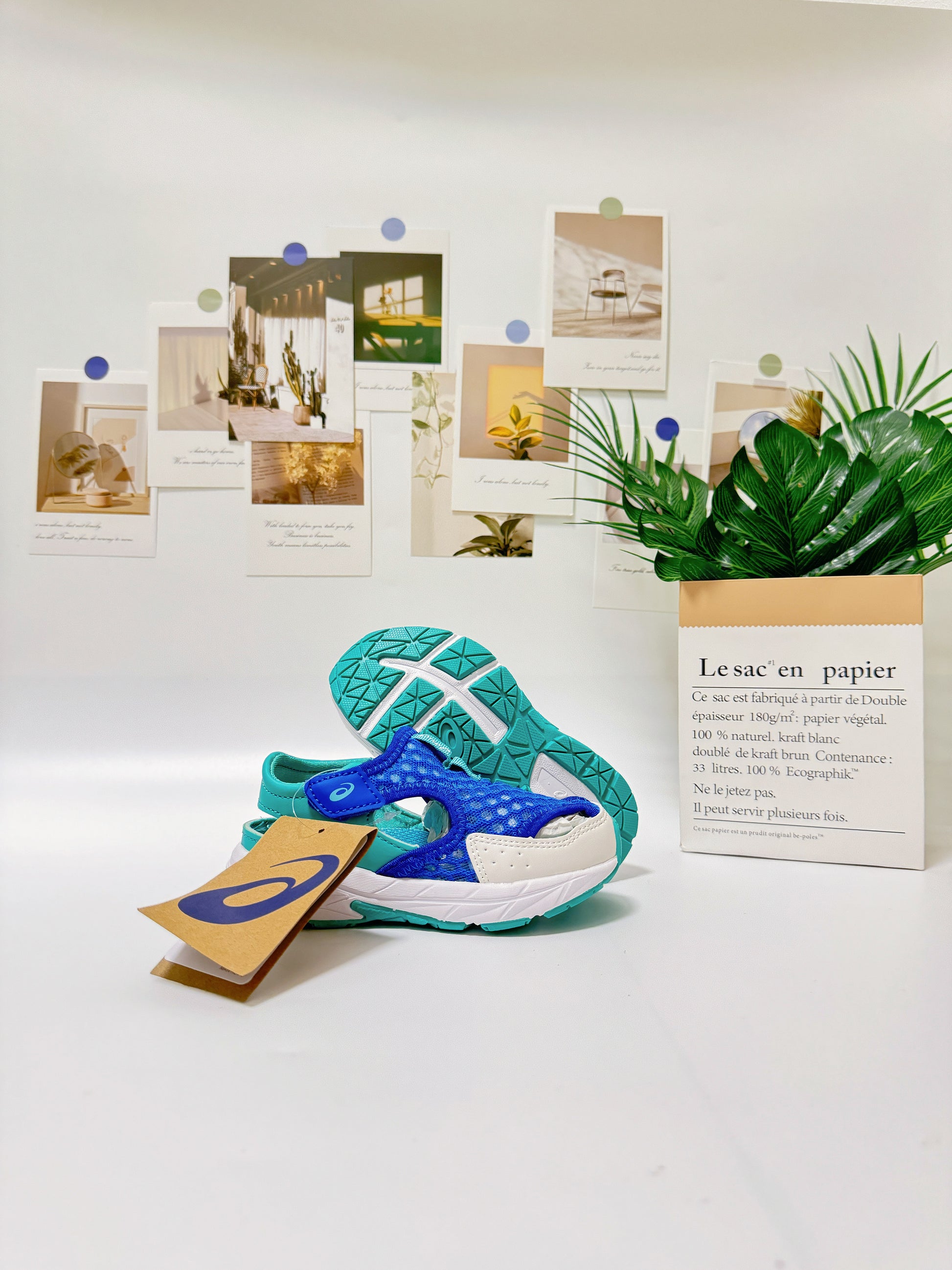 YSS new Velcro sandals "blue and turquoise"