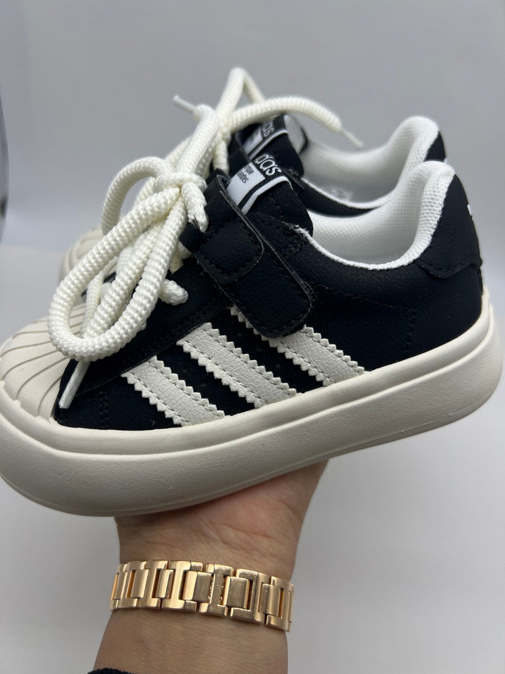 Adidas cute shell toe spring soft bottom sneakers " black"
