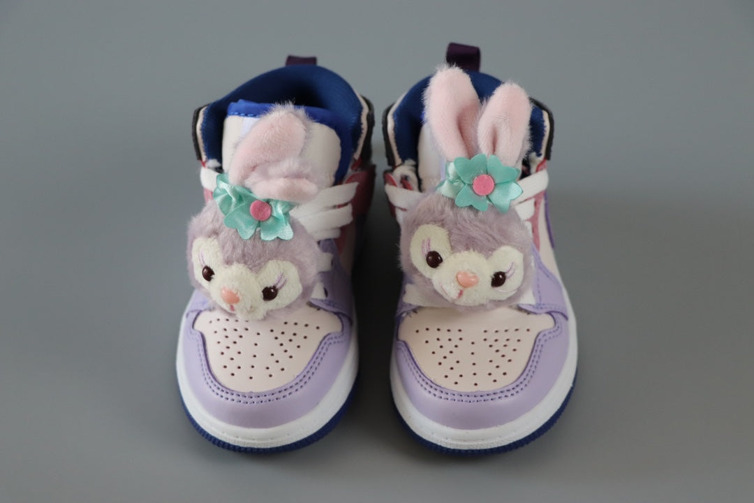 AJ-89 " light and darker purple, cream"