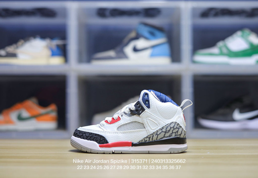 Jordan 3.5 3D Embossed Children's Shoes" white"