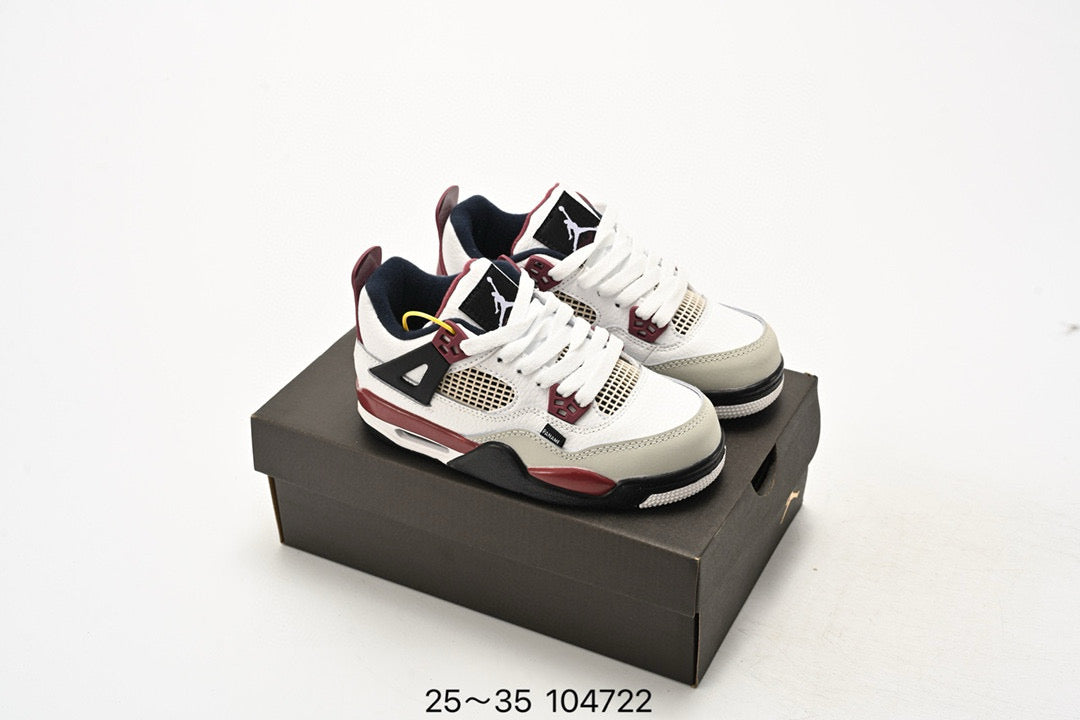 Joe 4 air cushion high quality children's shoes " white, deep red"