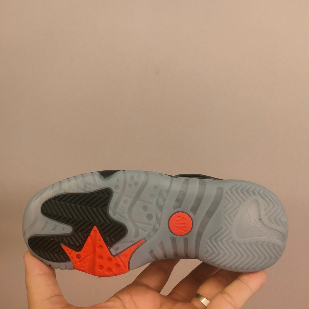 Jordan 612 single buckle children's shoes" black"