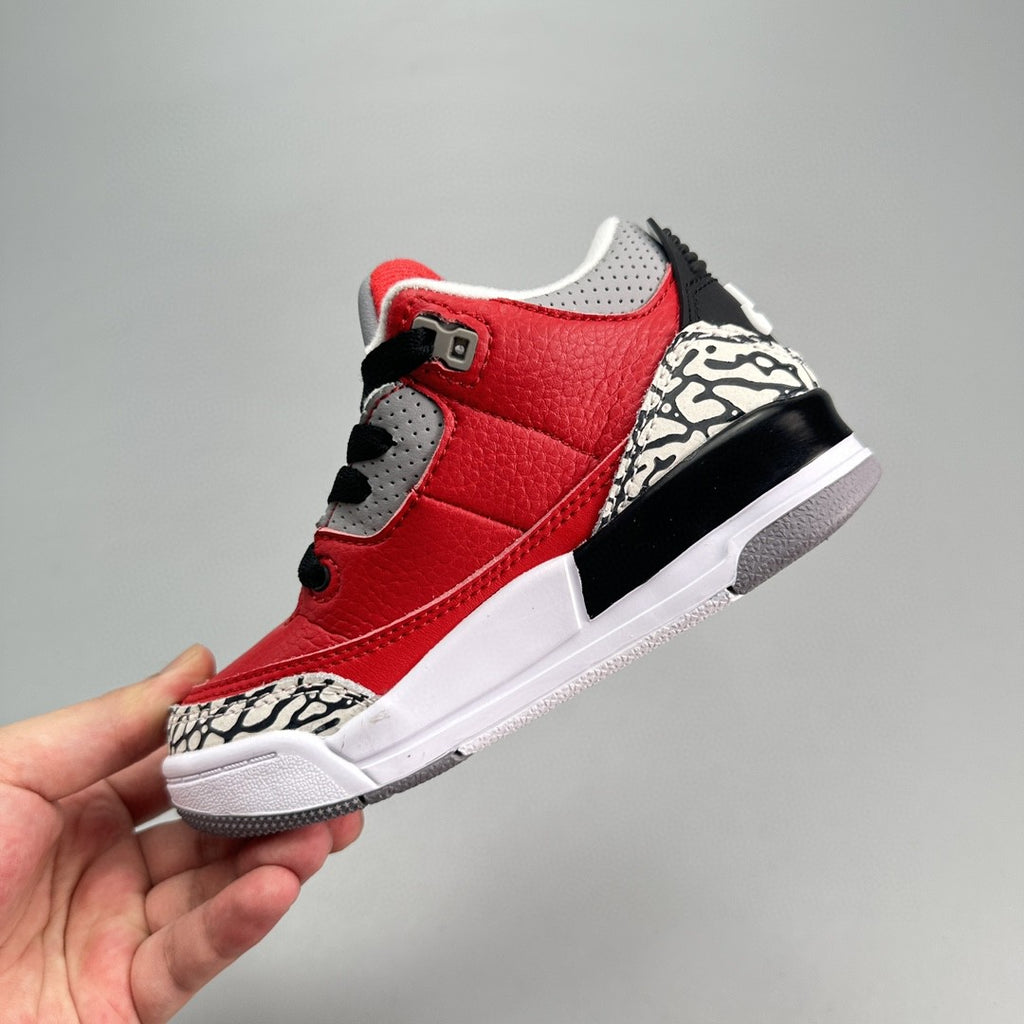 Jordan 3 children's shoes" red, white"