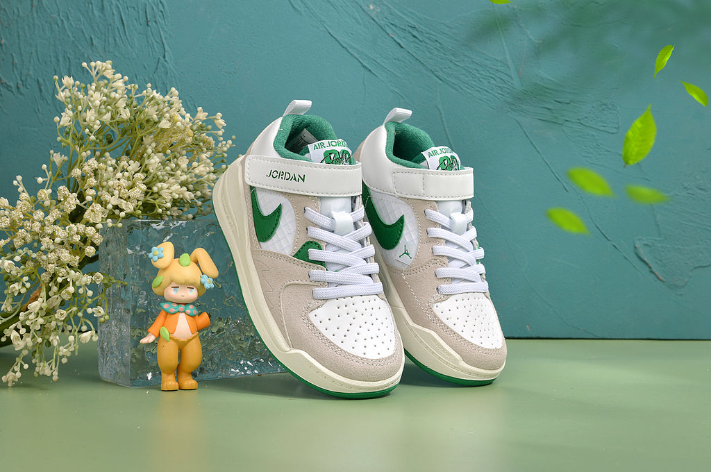 Nike Jordan 90 children's casual shoes" gray, green"