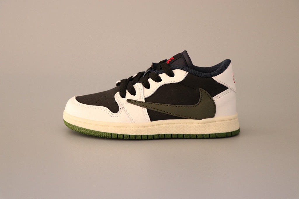 Joe 1 original low-top sneakers" white, black, dark green"