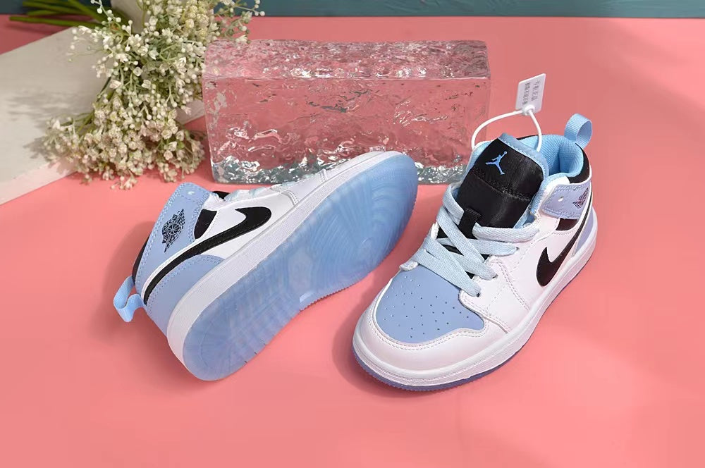 Jordan AJ1 children's shoes" blue, white"