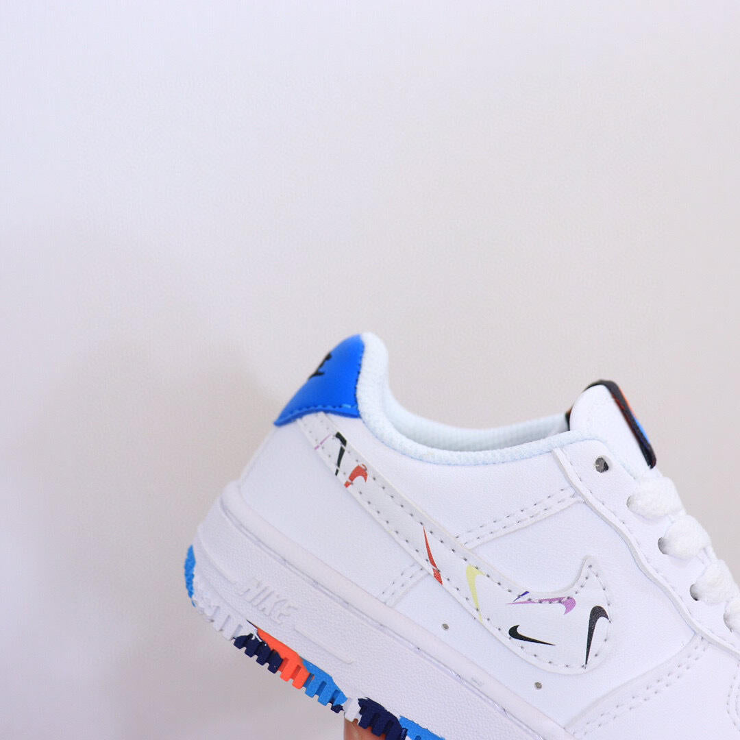 Air Force low-top lace-up sneakers" white"
