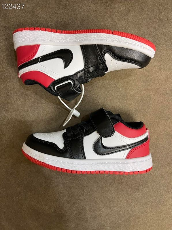 AIR JORDAN 1 low-top Velcro" white, black, red"