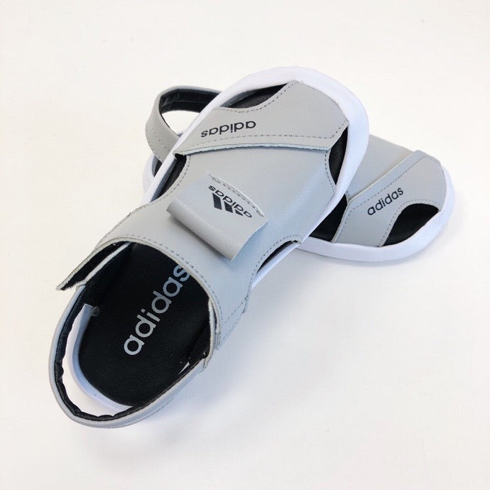 Adidas full leather bread head sandals" gray"