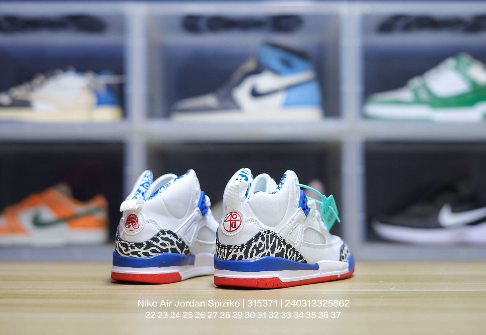 Jordan 3.5 3D Embossed Children's Shoes "white, blue ,red"