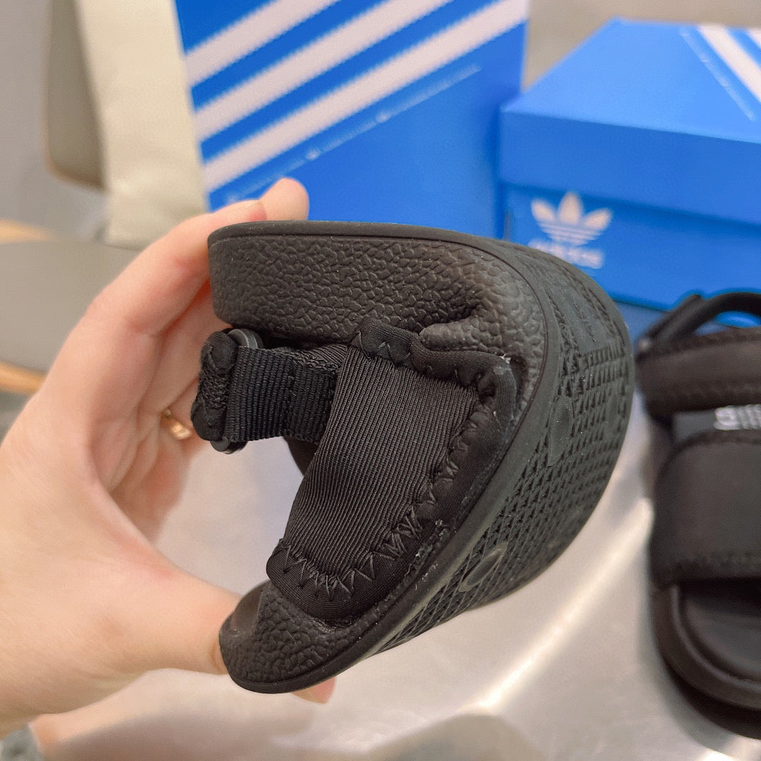 Adidas clover hook and loop beach sandals" black"