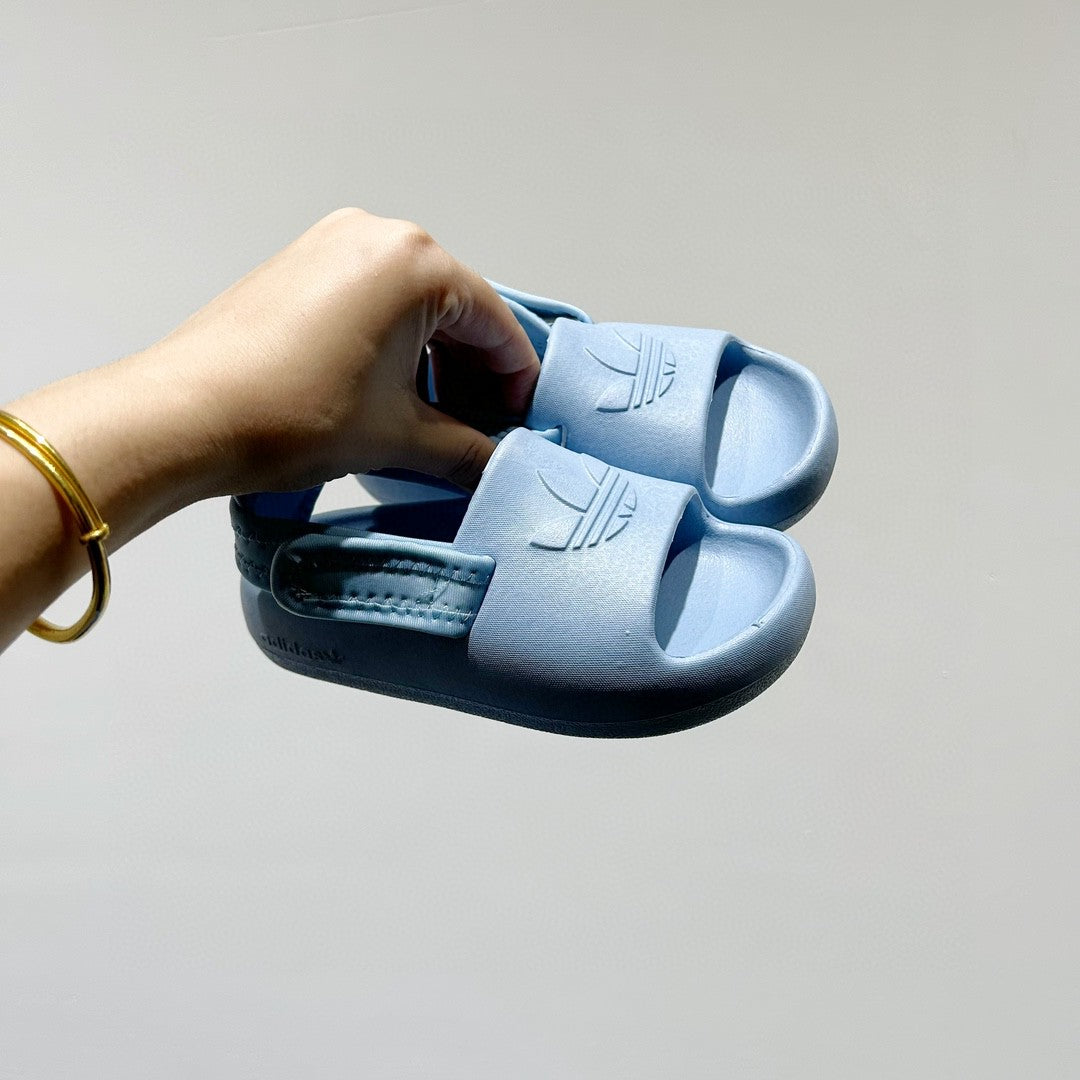 Adidas clover soft thick sole detachable two-wear children's sandals" blue"