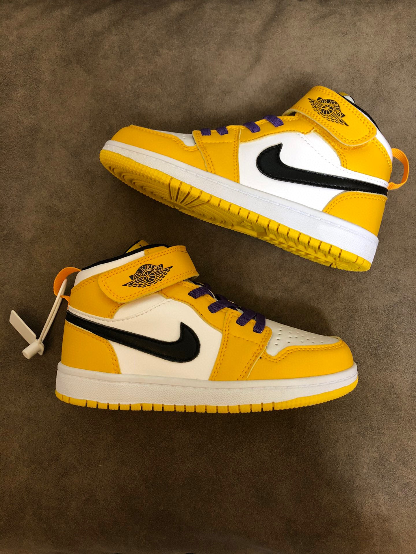 Joe's high-top Velcro children's shoes" yellow, white"