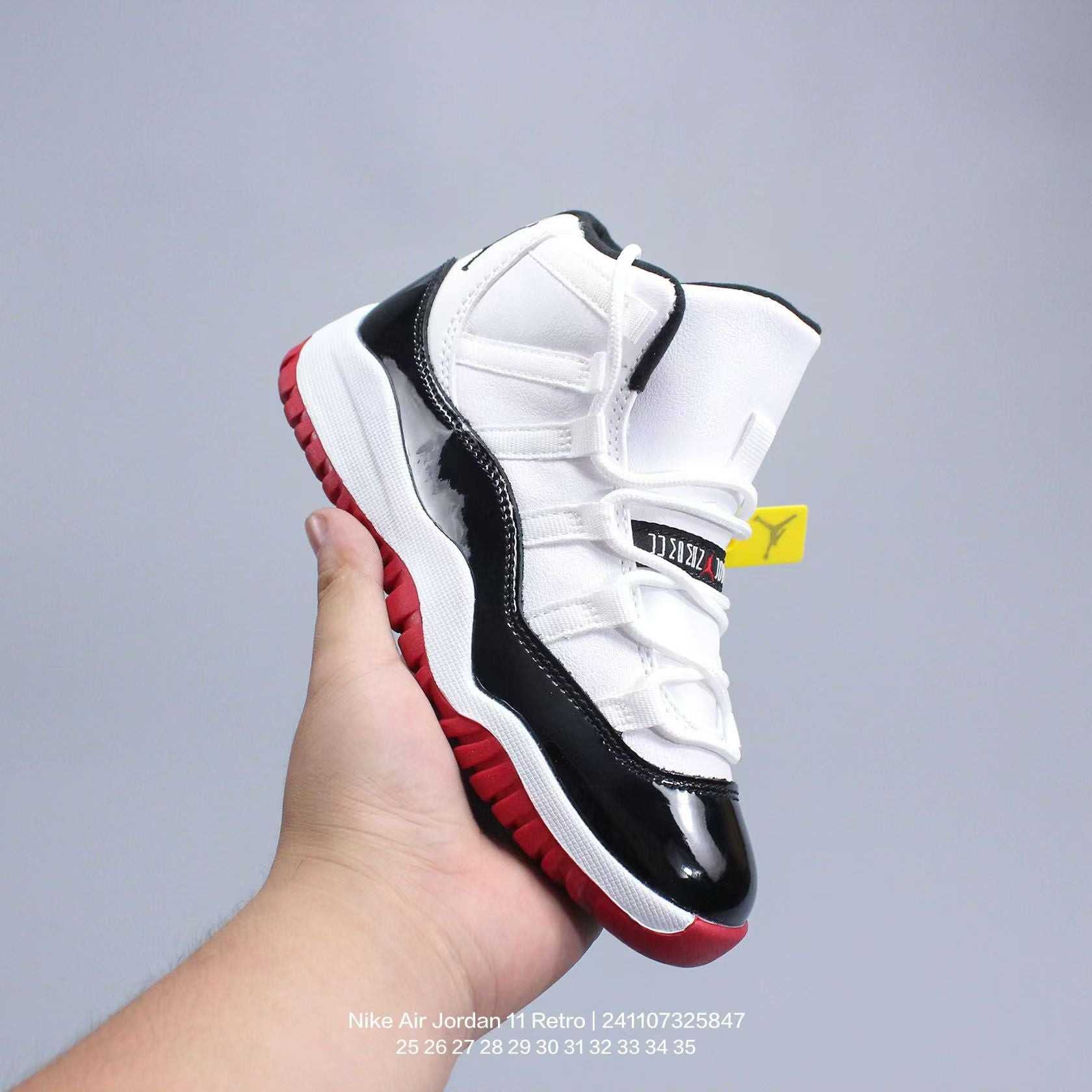 Joe 11 high-top high-quality children's shoes" white, black, red"