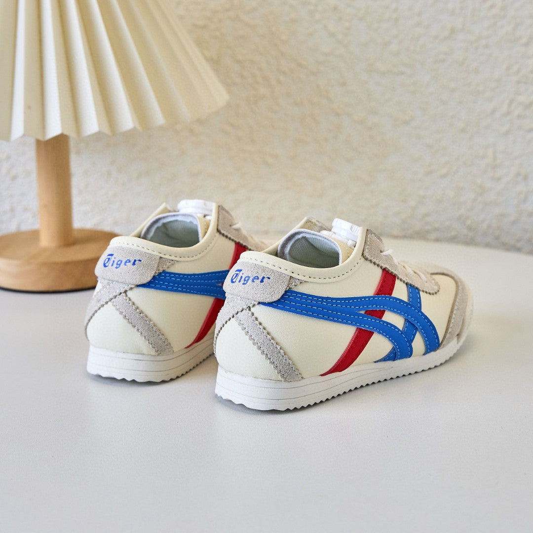 ASICS Tiger MEXICO 66 Swivel Buckle Kids Shoe" cream, blue"