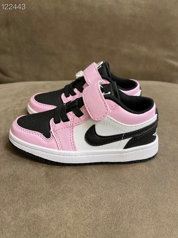 AIR JORDAN 1 low-top Velcro"  white, pink, black"