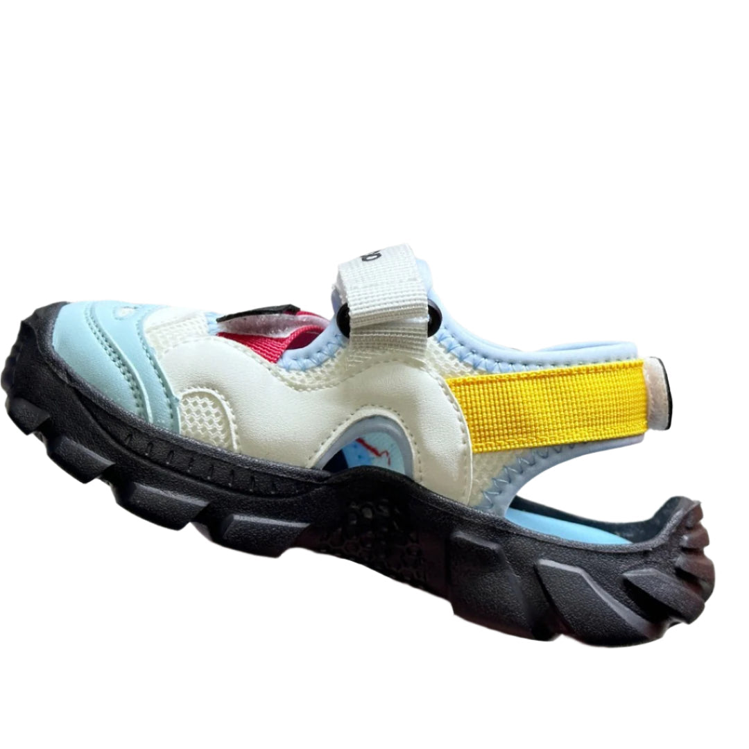 Adidas children's conch beach sandals" white, blue"