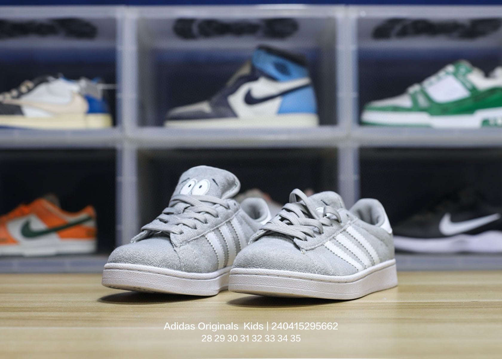 Adidas clover pig leather sneakers "gray"