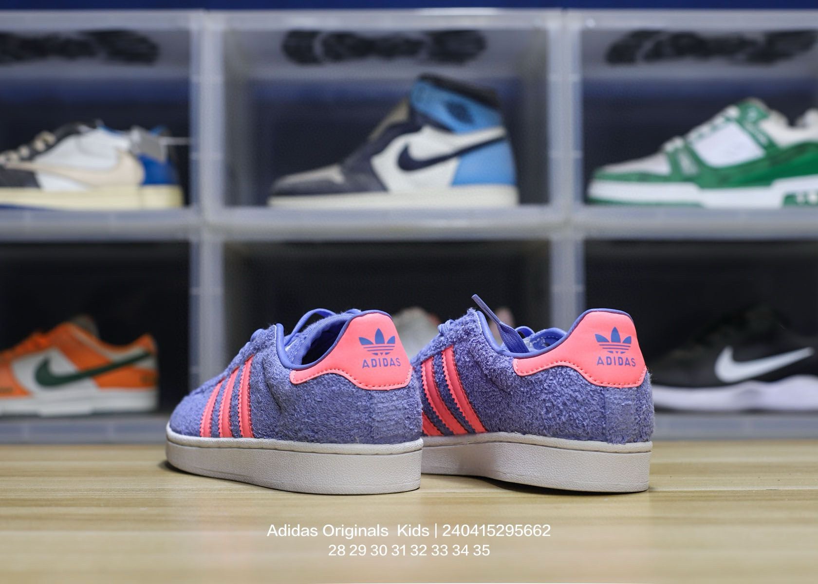 Adidas clover pig leather sneakers "blue"