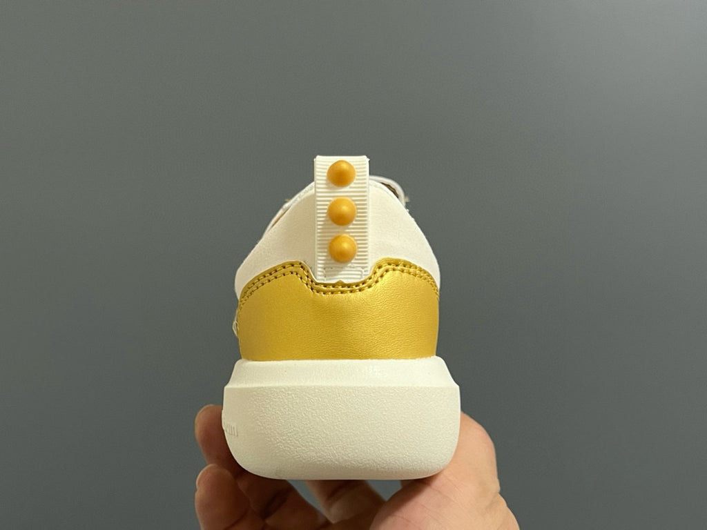 Adidas Little Dragon joint Velcro children's shoes"white, gold"