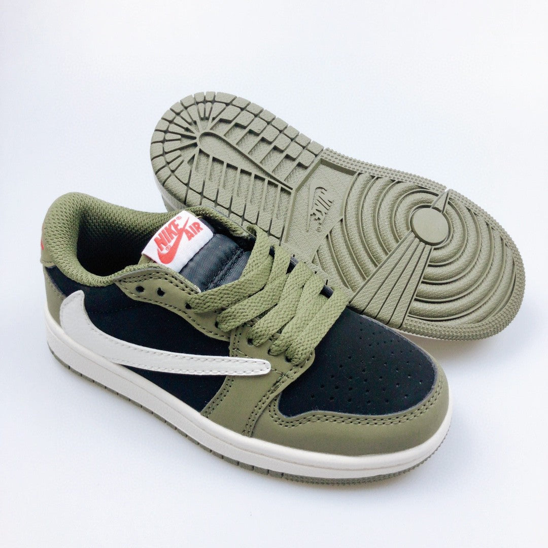 Jordan low-top reverse hook black warrior" olive green, black"