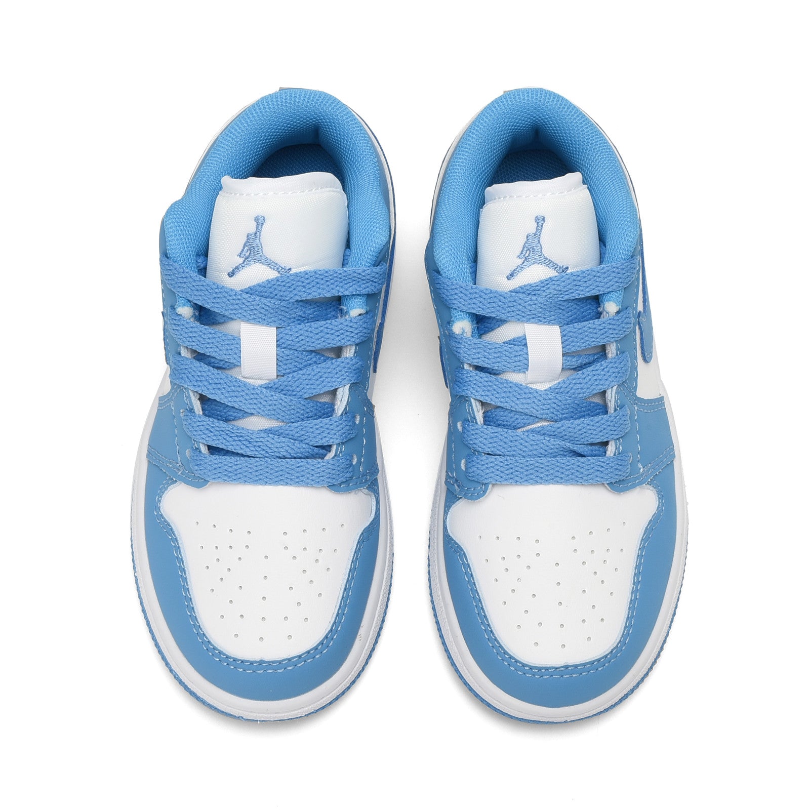 Qiaoyi low-top shoelaces" white, sky blue"