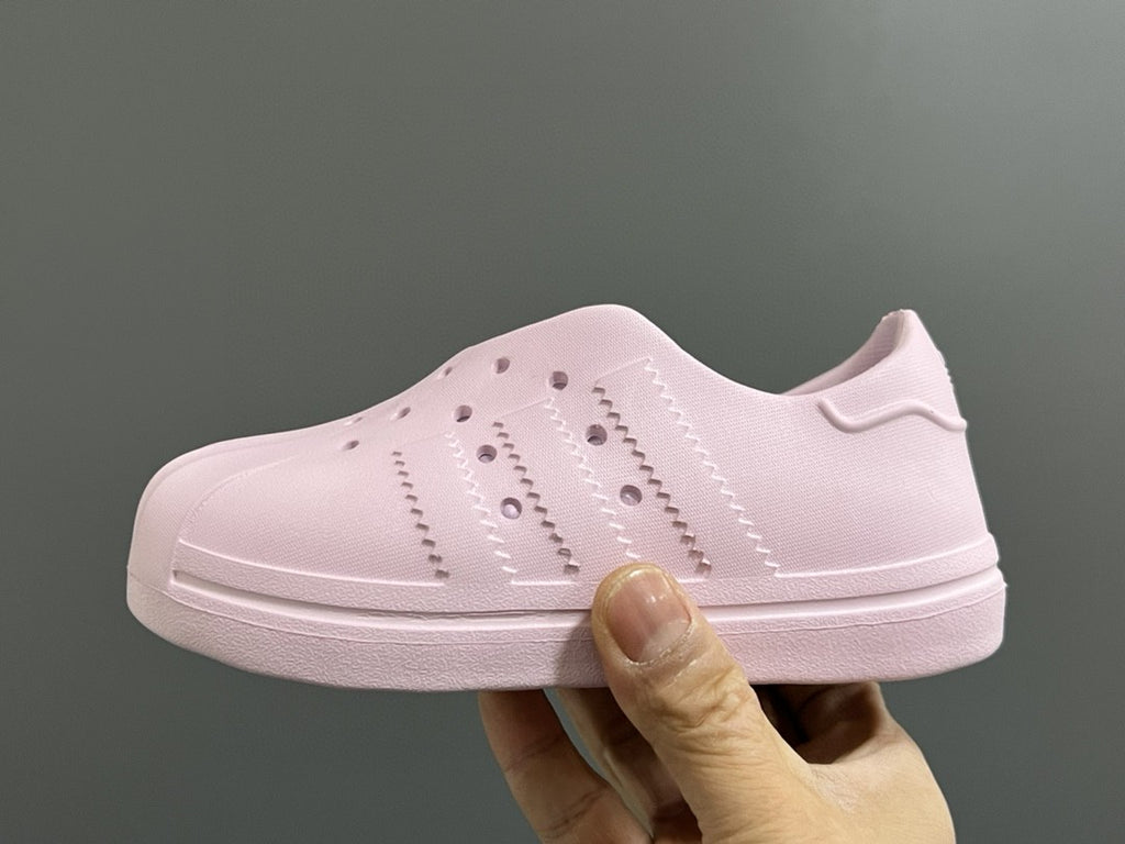 Soft shell hole slip-on sandals for children" light pink"