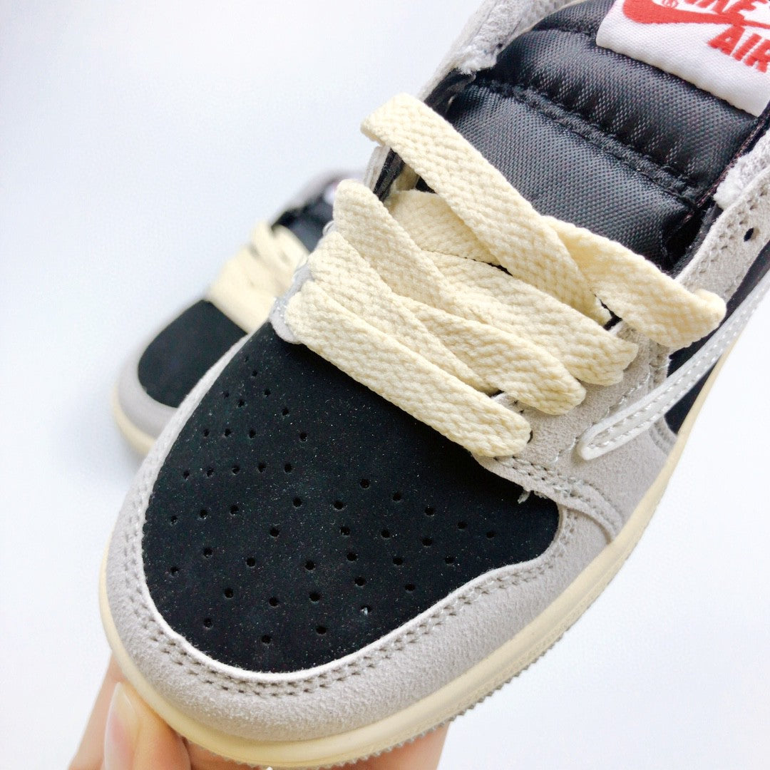 Jordan low-top reverse hook black warrior" black, gray, cream"