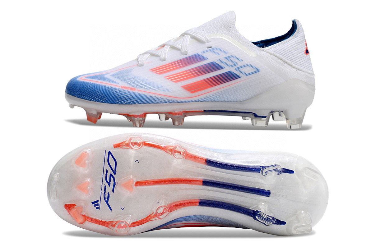 Adidas F50 knitted waterproof football shoes" white"
