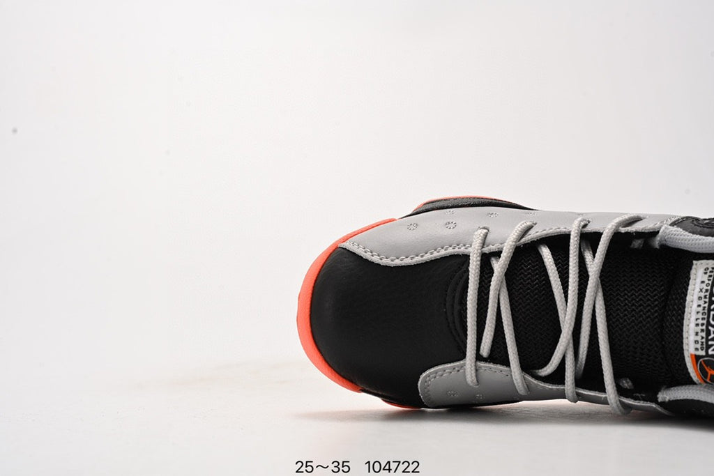 AJ13-1/split leather' gray, black, orange"