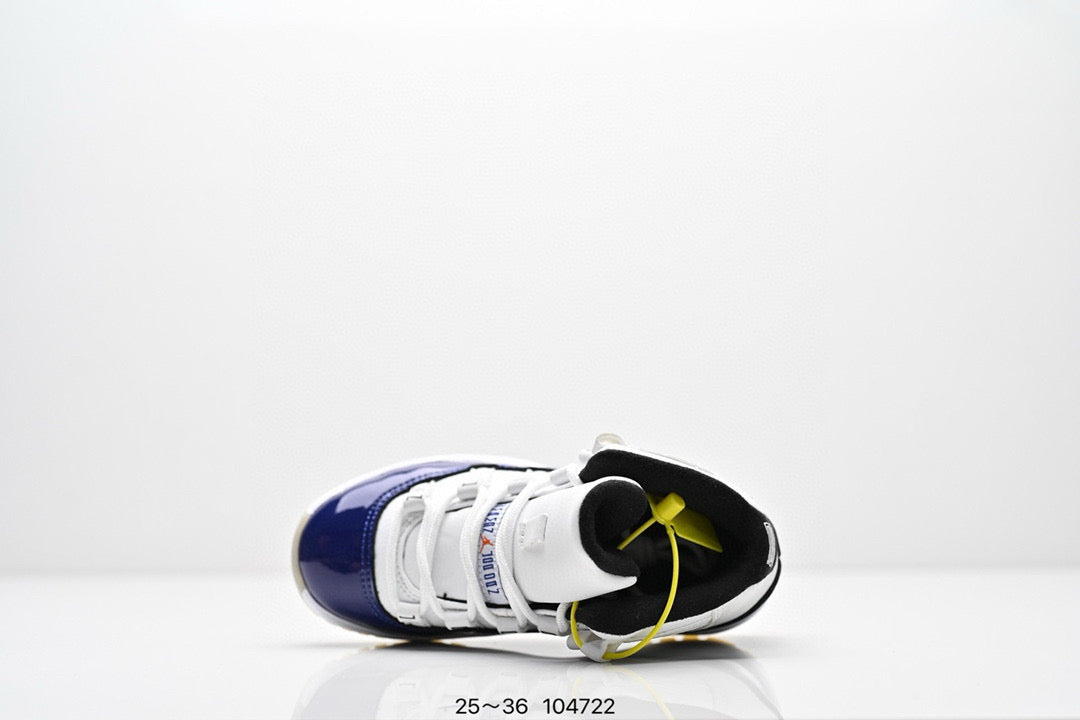 Joe 11 high-top high-quality children's shoes" basketball" white, blue"