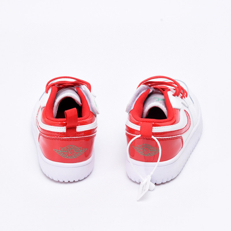 Joe 1 magic buckle children's shoes" white, red"