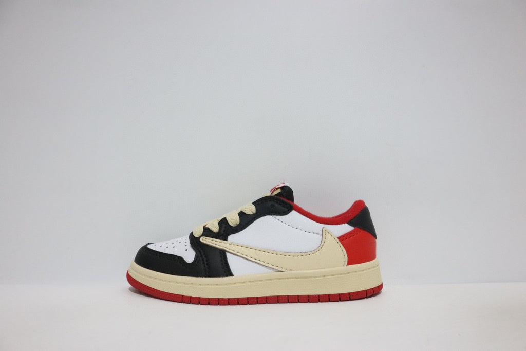 Jordan low-top hook series" white, black, cream ,red'