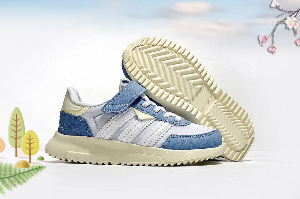 Adidas single buckle elastic band" white, blue"