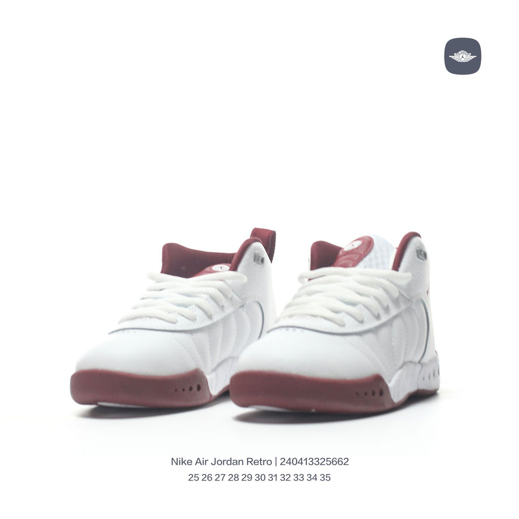 Jordan Retro-combat basketball shoes " white, brown"