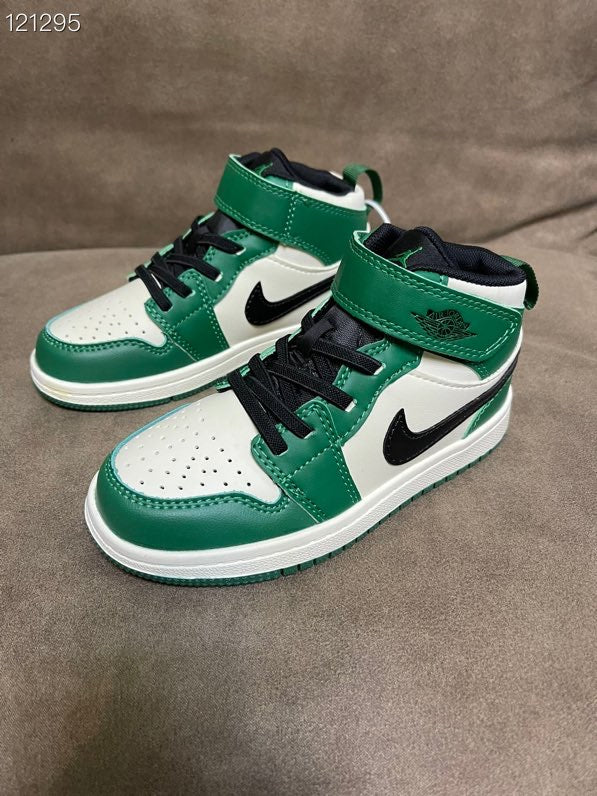 Joe's high-top Velcro children's shoes" white, and green"